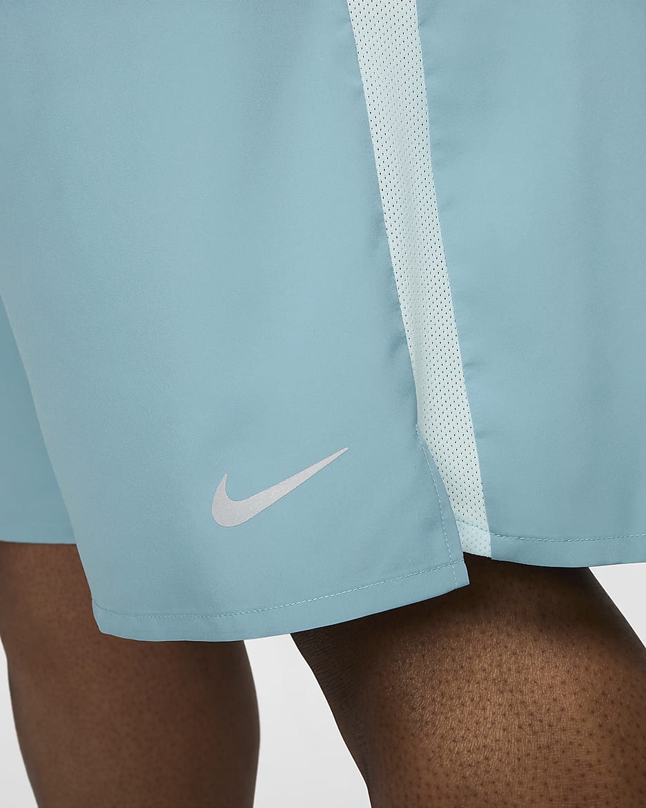 Nike Challenger Men's Dri-FIT 18cm (approx.) 2-in-1 Running Shorts - Denim Turquoise/Glacier Blue/Black