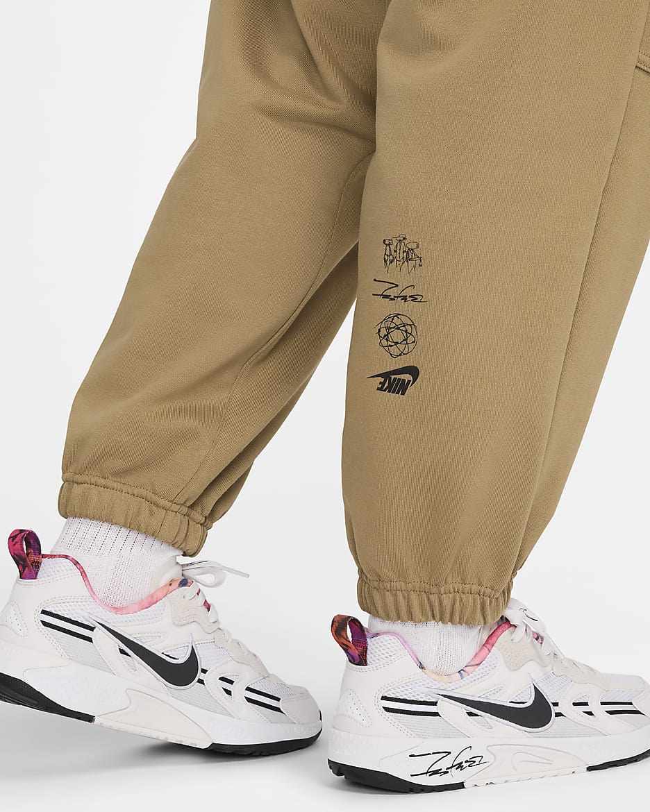 Nike Sportswear Breaking Women's Mid-Rise Oversized French Terry Pants - Dark Driftwood