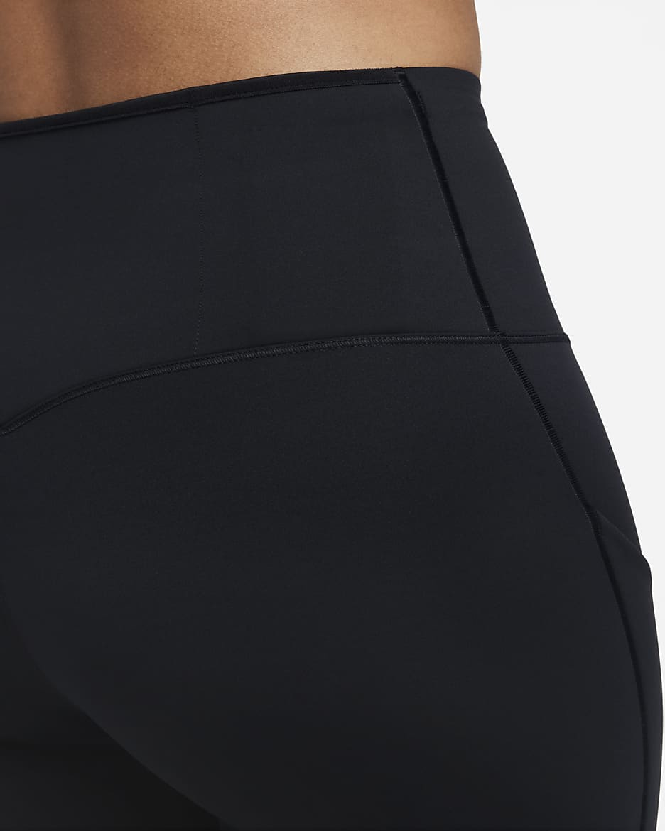 Nike Go Therma-FIT 7/8-Leggings mit hohem Bund und Taschen für Damen - Schwarz/Schwarz