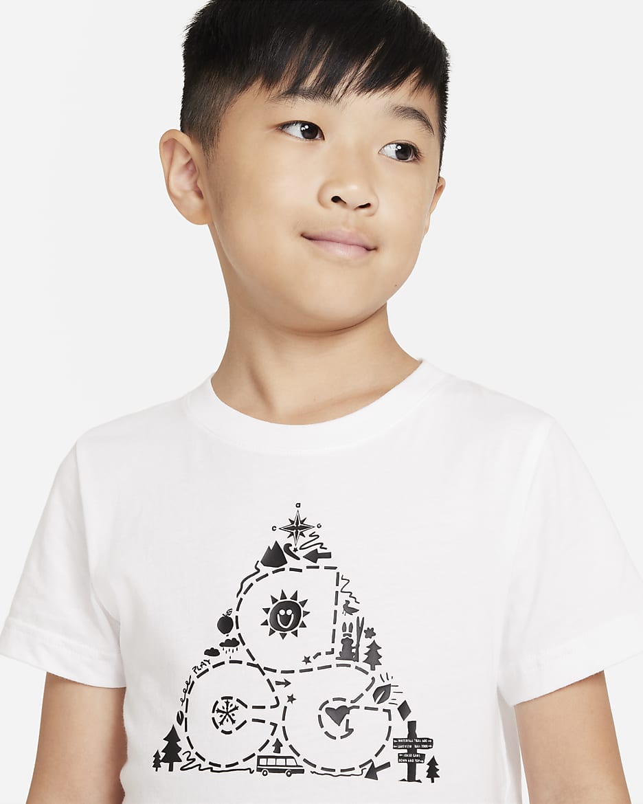 Playera ACG para niños talla pequeña Nike - Blanco