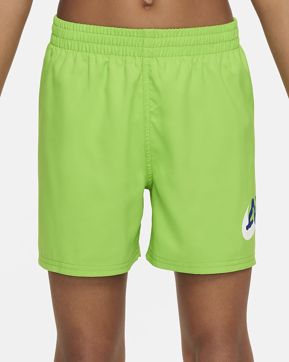 Shorts de vóleibol de 10 cm para niño talla grande Nike Swim Scribble - Verde acción