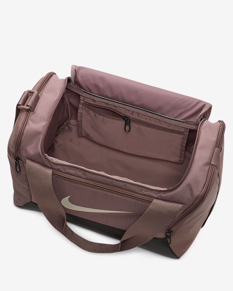 Nike Brasilia 9.5 Training Duffel Bag (Extra-Small, 25L) - Smokey Mauve/Black/Light Orewood Brown