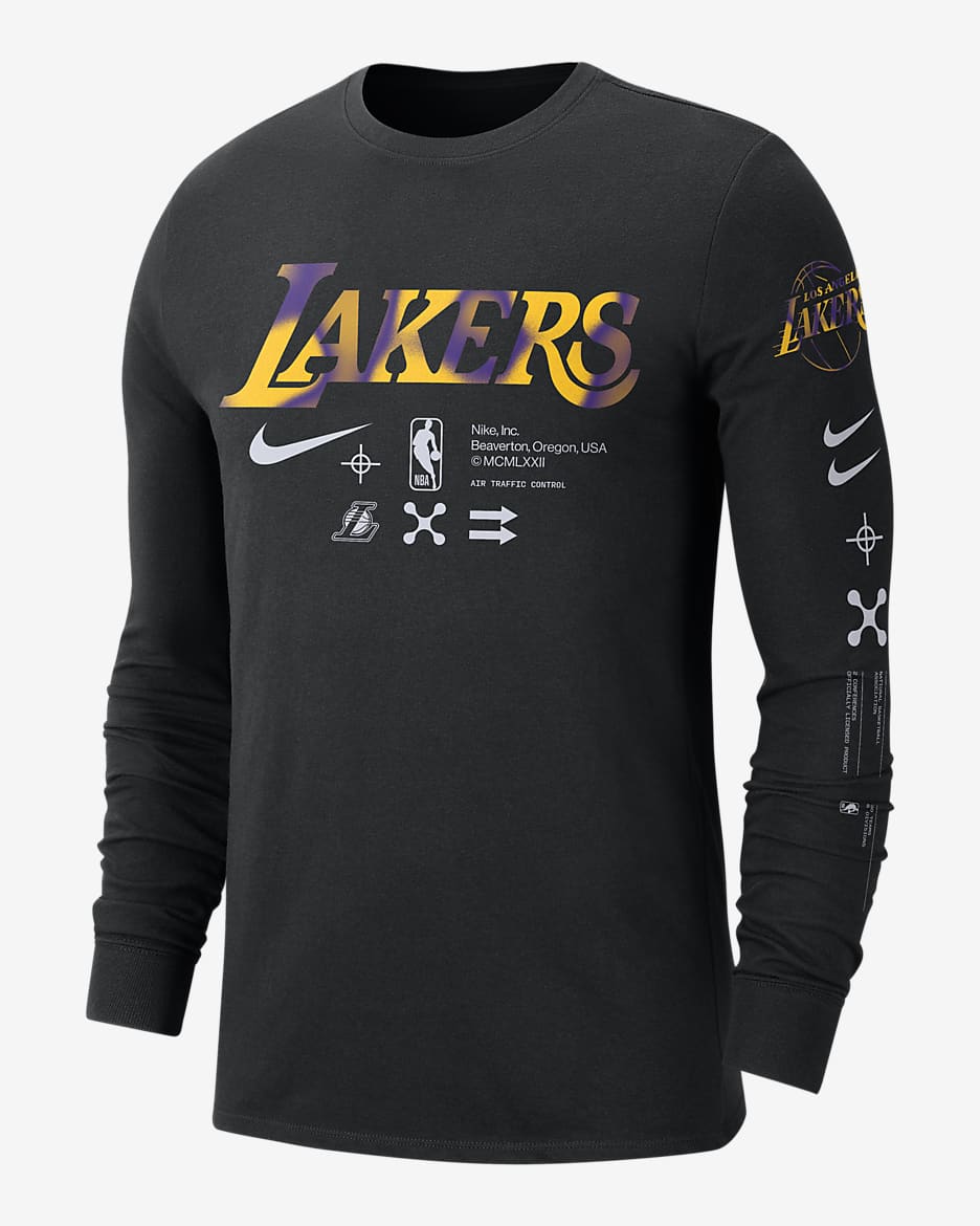 Los Angeles Lakers Men's Nike NBA Long-Sleeve T-Shirt - Black
