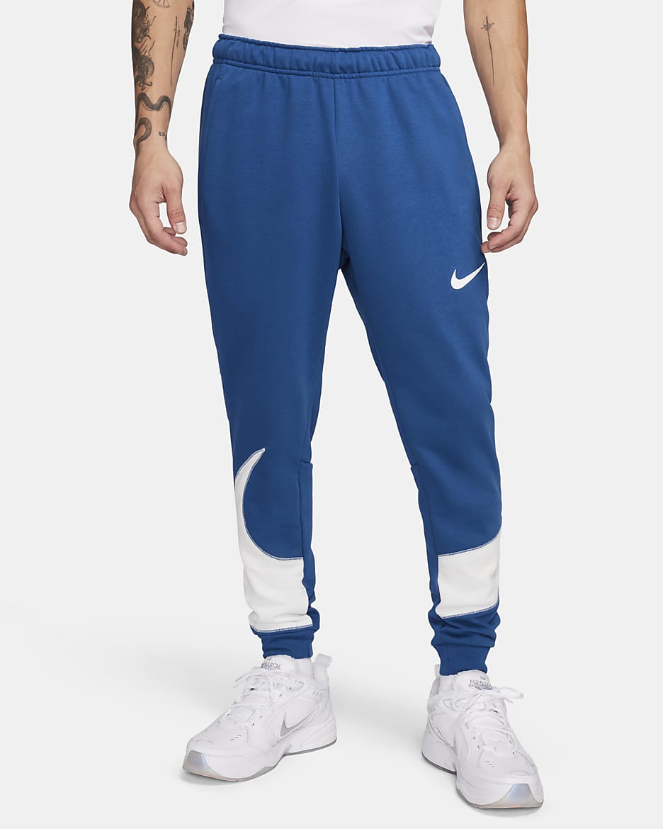 Nike Dri-FIT Men's Tapered Fitness Trousers - Court Blue/Summit White