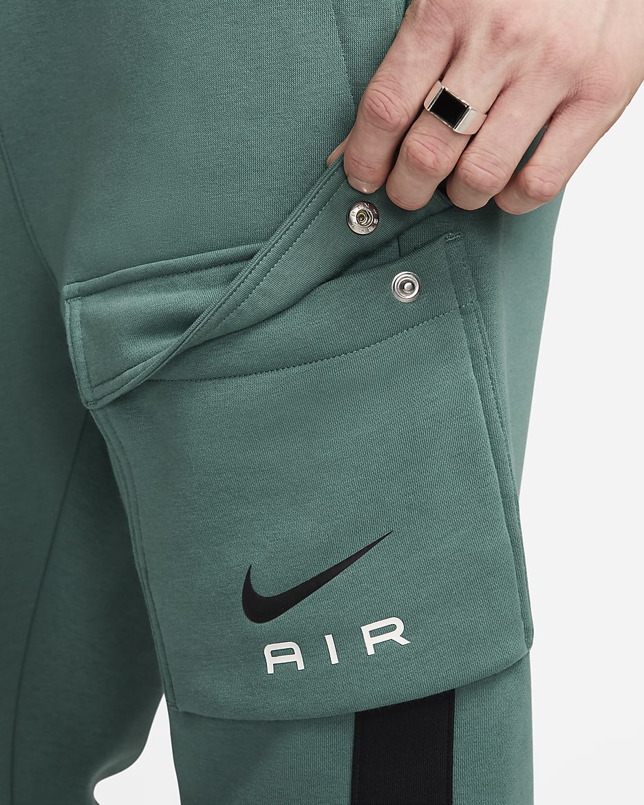 Nike Air Men's Fleece Cargo Trousers - Bicoastal/Black