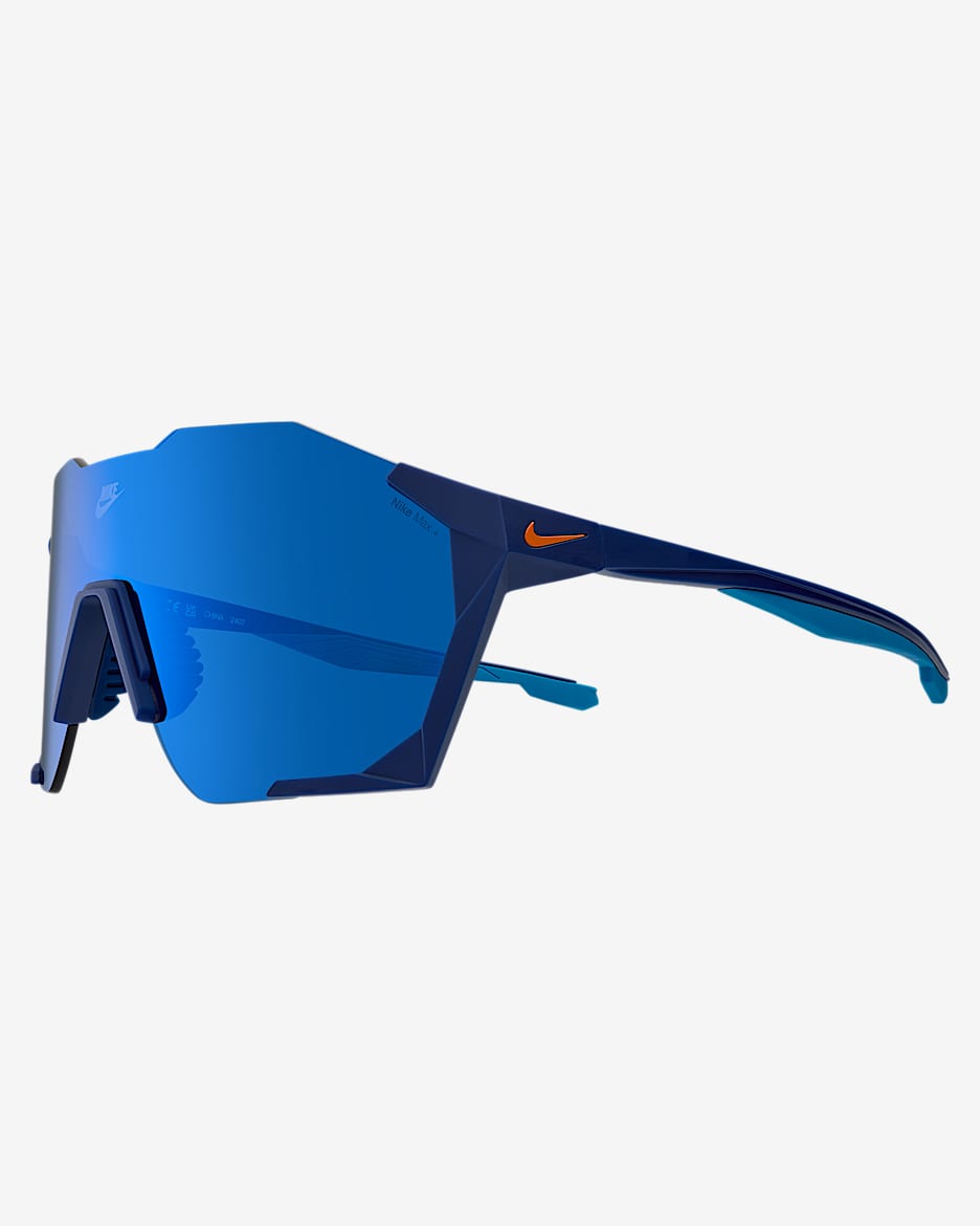 Nike Charged Shield Mirrored Sunglasses - Blue Void/Blue