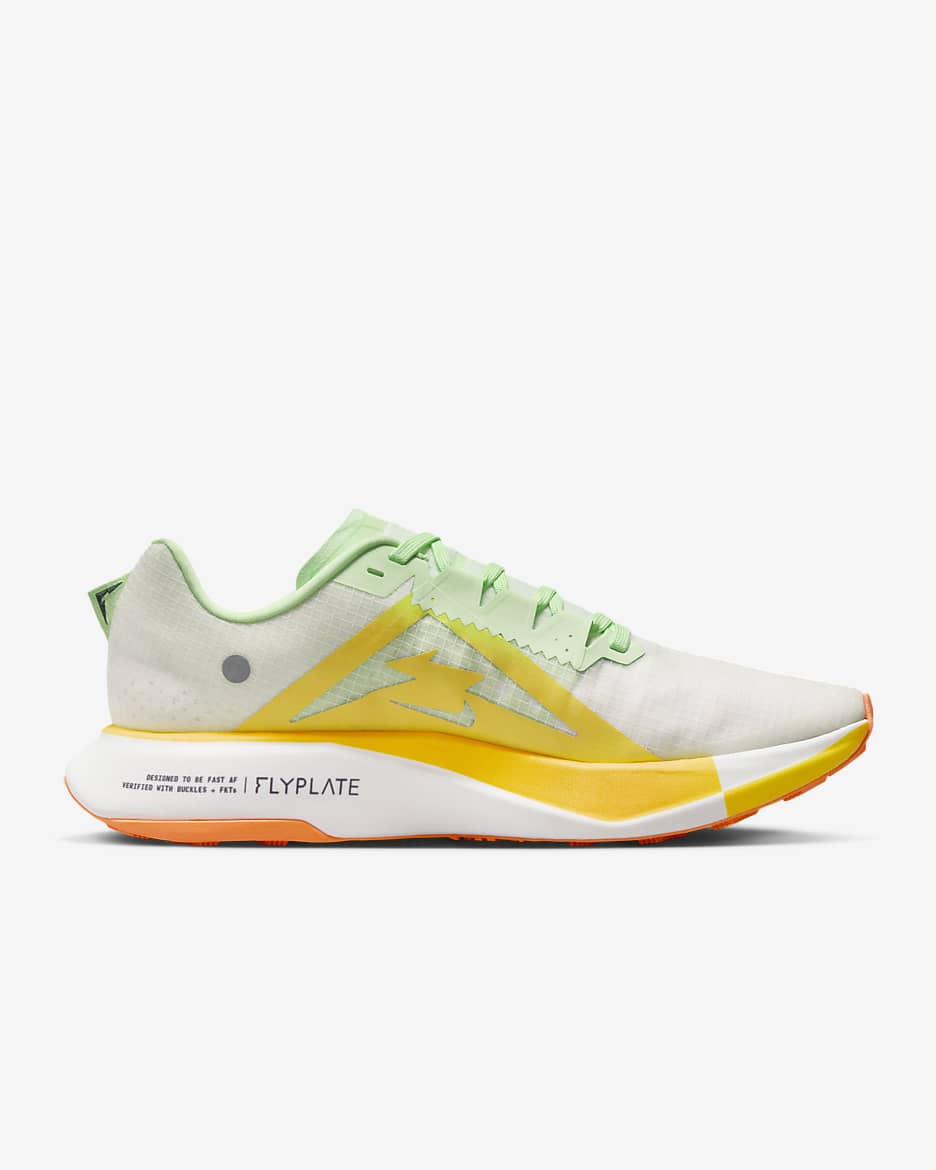Chaussure de trail Nike Ultrafly pour homme - Summit White/Vapor Green/Laser Orange/Noir
