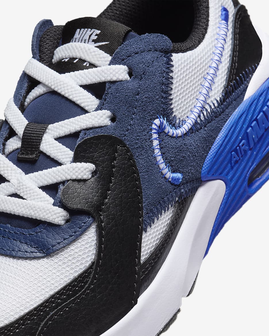 Nike Air Max Excee Younger Kids' Shoes - White/Black/Midnight Navy/Hyper Royal