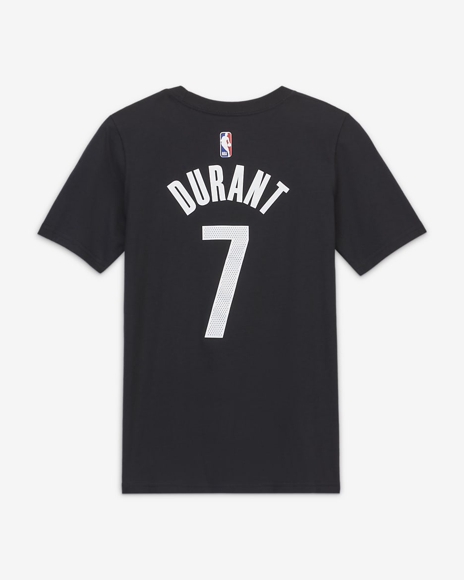 T-Shirt Nike NBA Player Kevin Durant Μπρούκλιν Νετς για μεγάλα παιδιά - Μαύρο