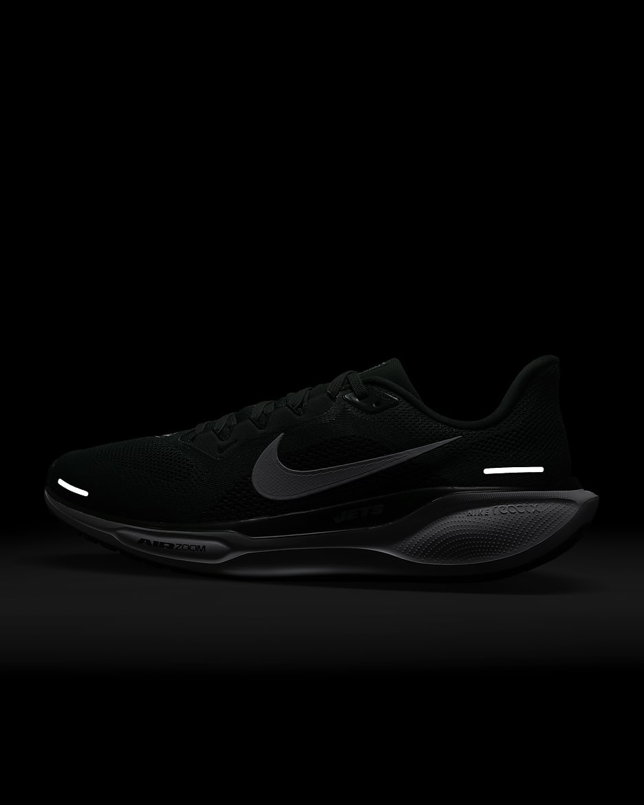 Tenis de correr en pavimento para hombre Nike Pegasus 41 NFL New York Jets - Verde deportivo/Blanco/Negro/Blanco