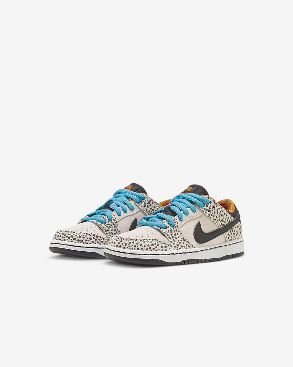 Nike SB Dunk Low Pro Electric Younger Kids' Shoes - Phantom/Black/Monarch/Black