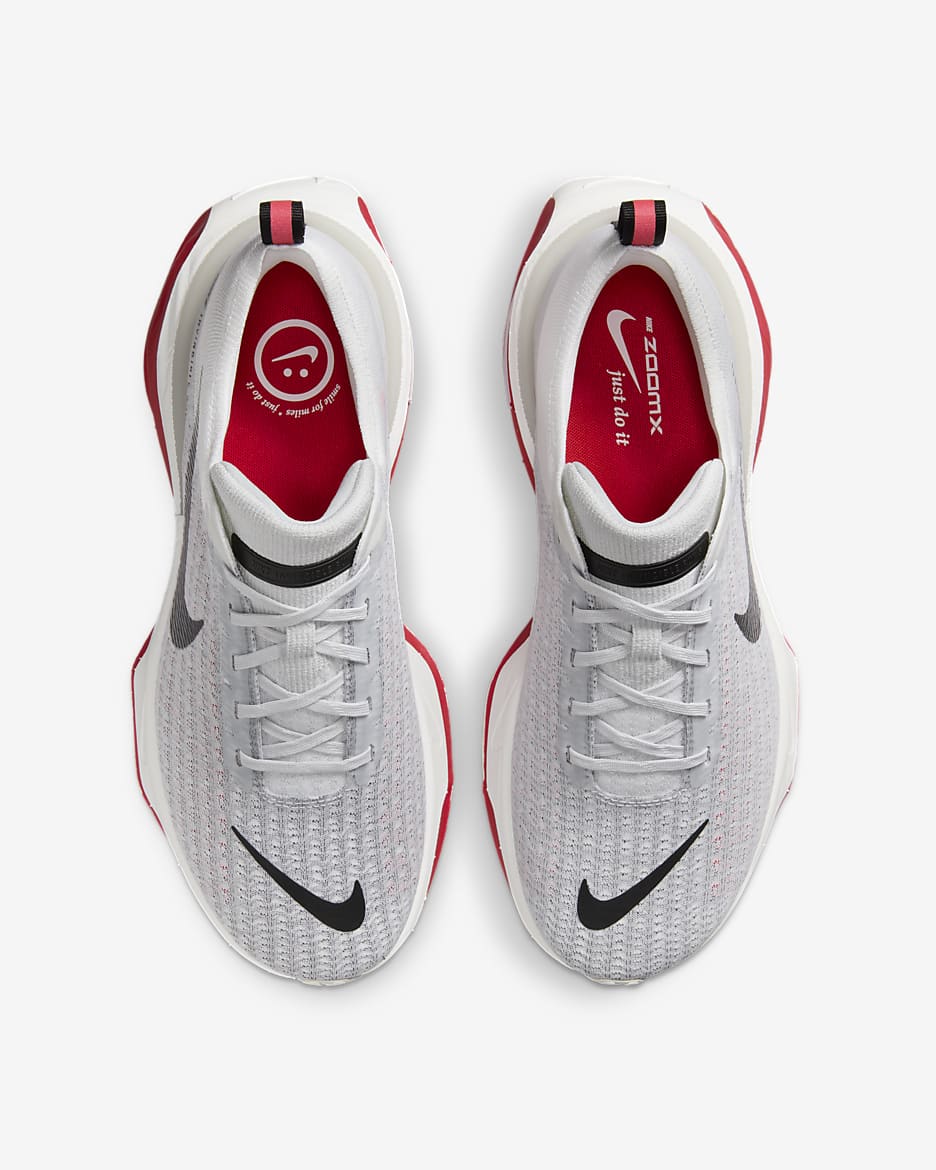 Nike Invincible 3 Men's Road Running Shoes - White/Fire Red/Cement Grey/Black