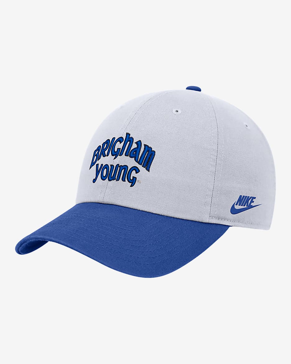 BYU Nike College Campus Cap - White