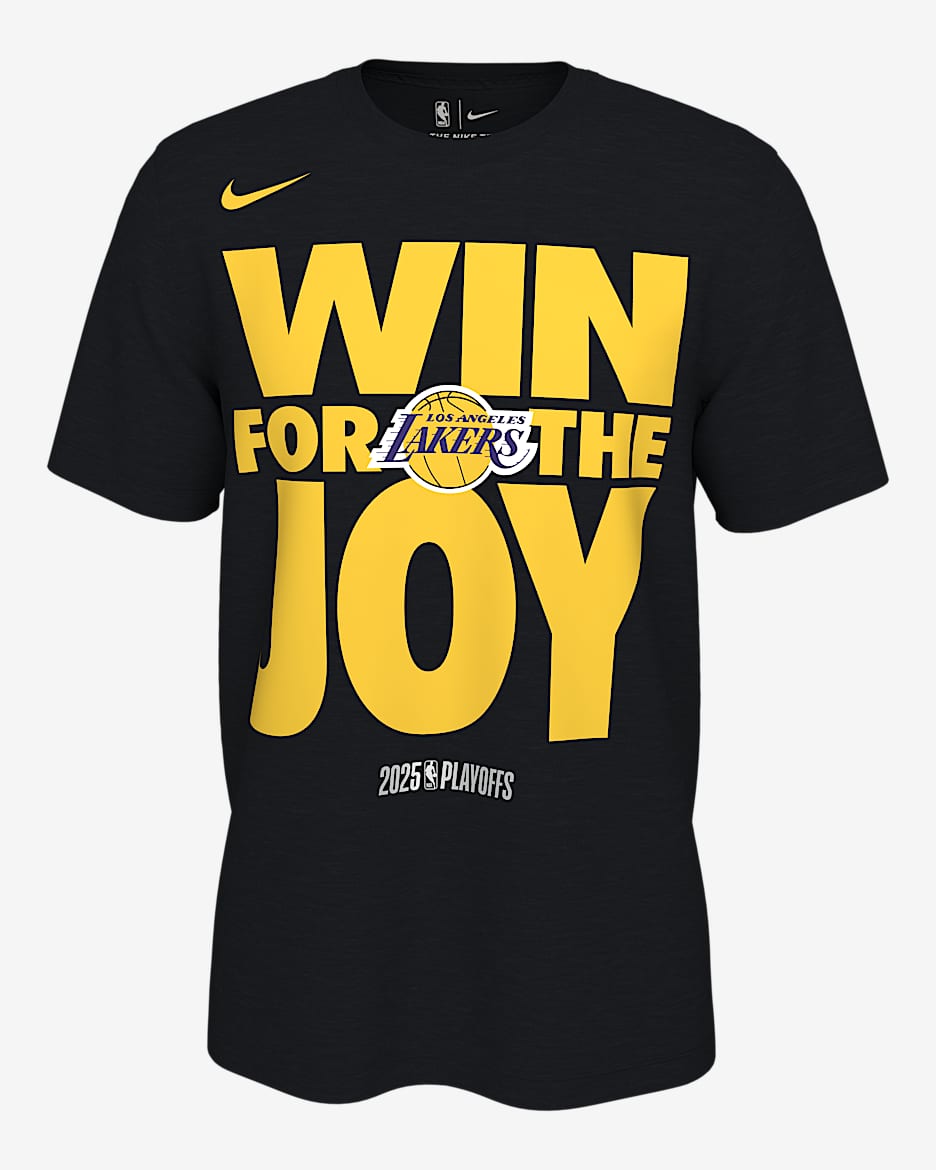 Playera Nike de la NBA para hombre Los Angeles Lakers Playoff Mantra 2025 - Negro