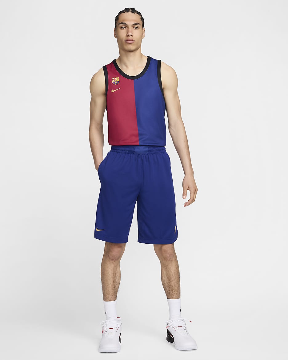 Męskie spodenki do koszykówki Nike Dri-FIT FC Barcelona 2024 (wersja domowa) – replika - Deep Royal Blue/Club Gold