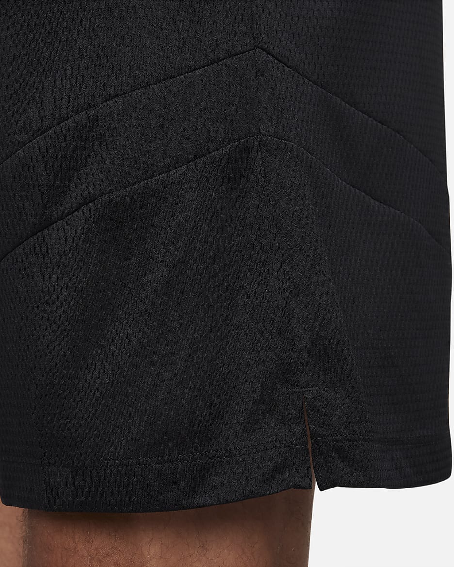 Nike Icon Dri-FIT Basketballshorts für Herren (ca. 20,5 cm) - Schwarz/Schwarz/Schwarz/Weiß