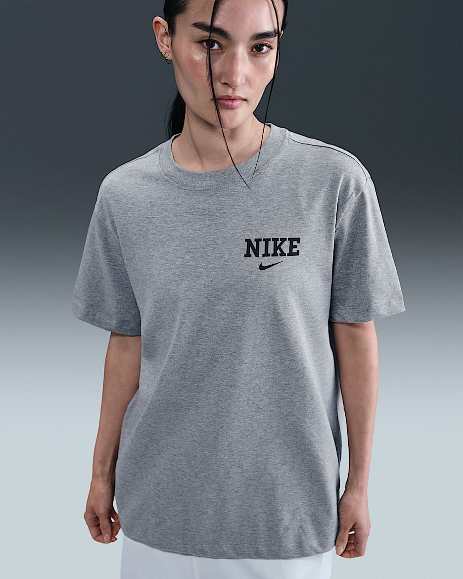 Nike Sportswear Women's T-shirt - Dark Grey Heather/Dark Smoke Grey