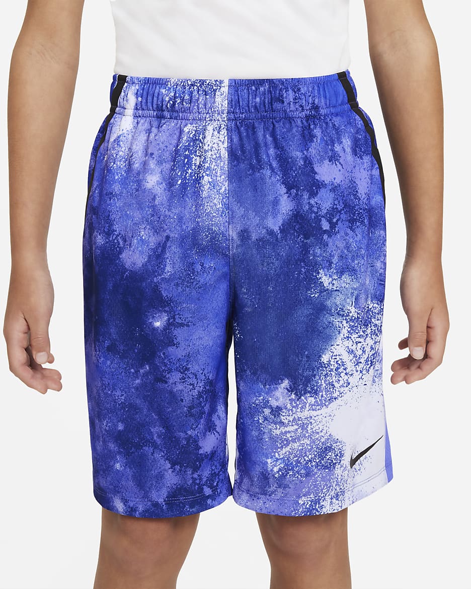 Nike Dri-FIT Big Kids' (Boys') Tie-Dye Training Shorts - Sapphire/Sapphire