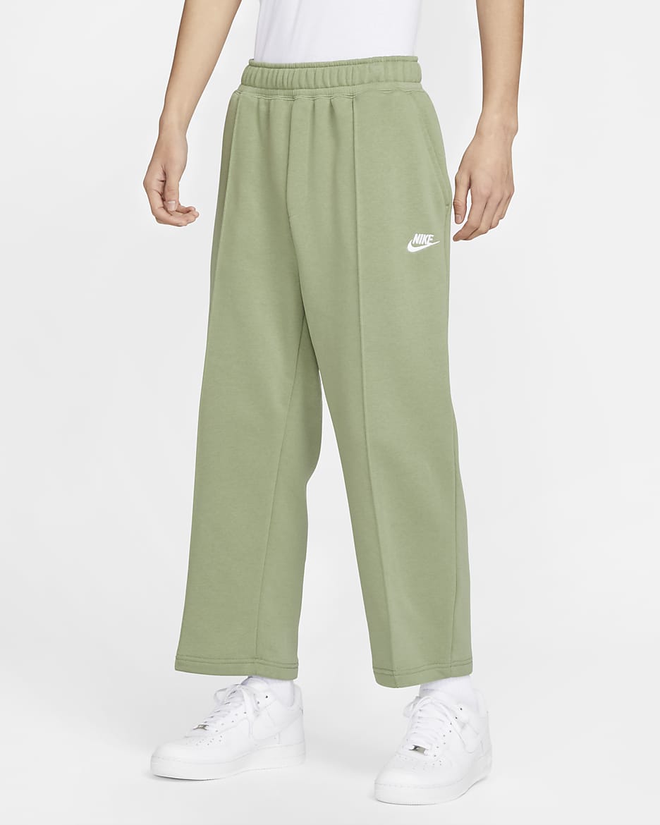 Nike Club Fleece Men's Cropped Trousers - Oil Green/White