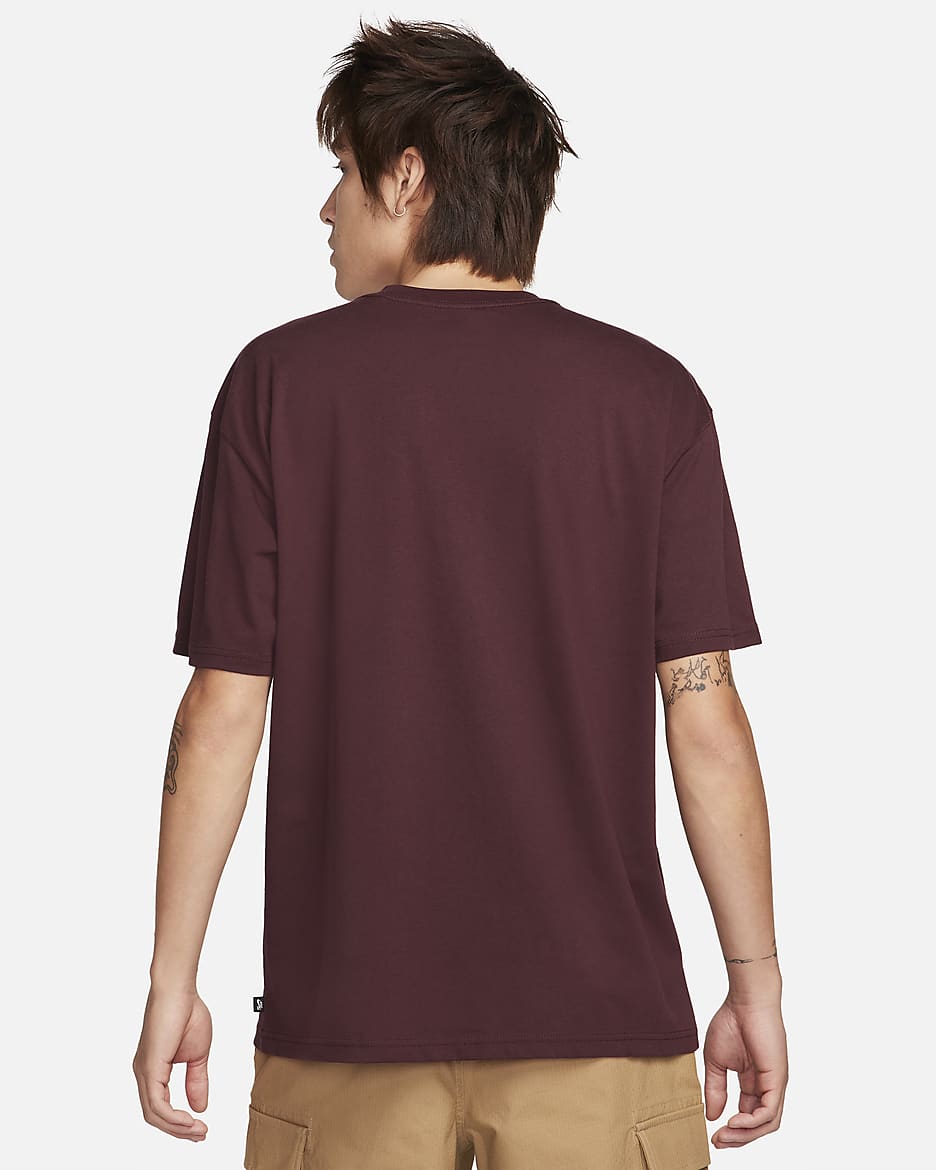 Nike SB Logo Skate T-Shirt - Burgundy Crush/White