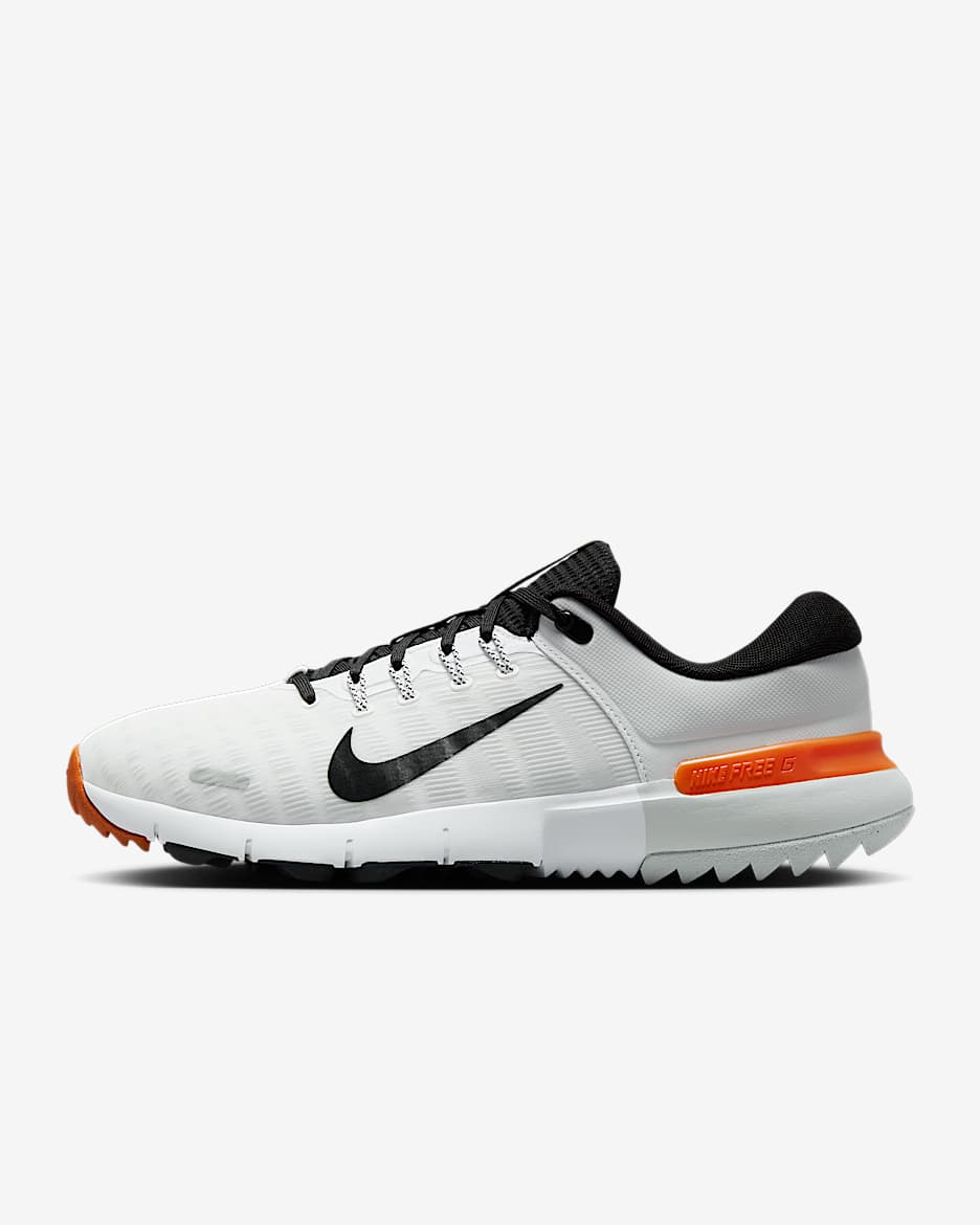 Nike Free Golf NN Golf Shoes - White/Safety Orange/Black