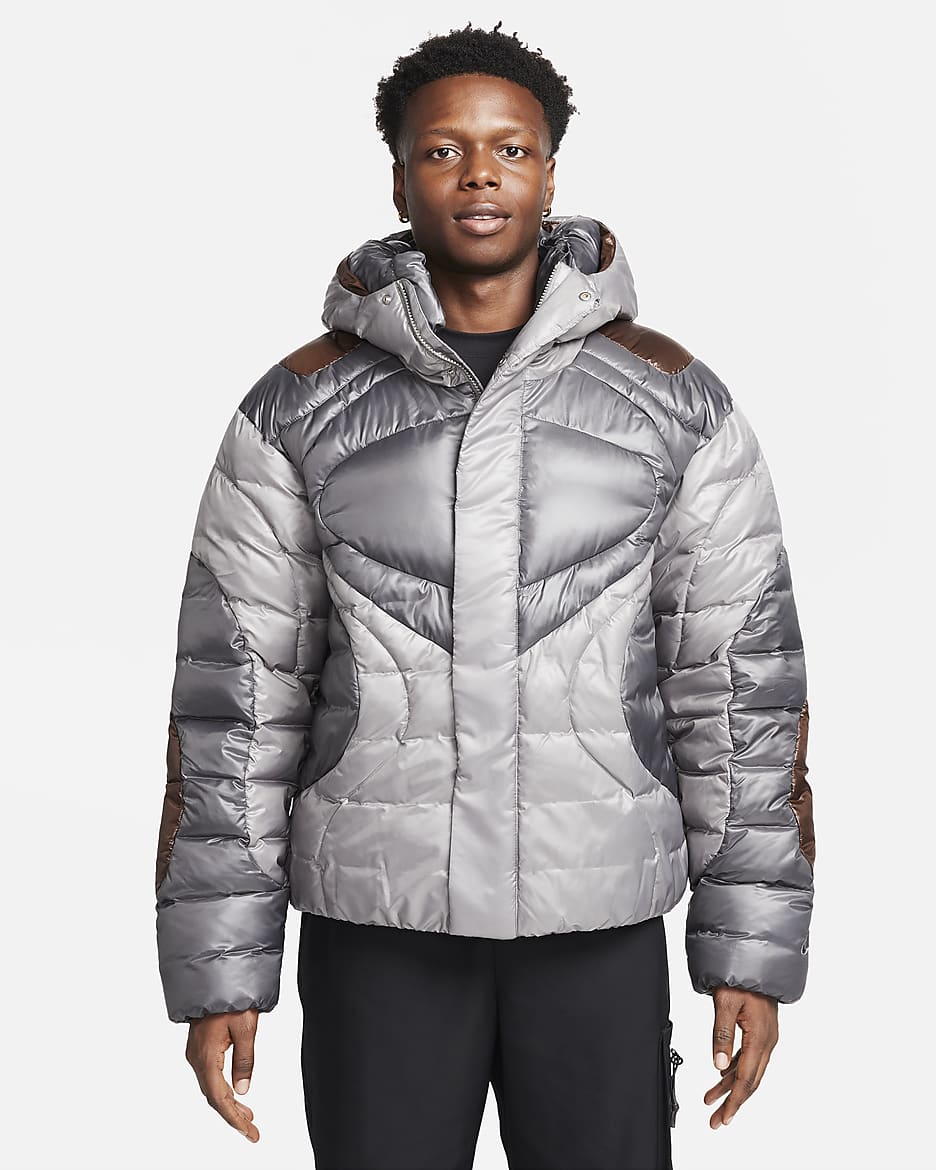 Nike Sportswear Tech Pack wasserabweisende, extragroße Thermo-FIT ADV Jacke mit Kapuze für Herren - Flat Pewter/Iron Grey