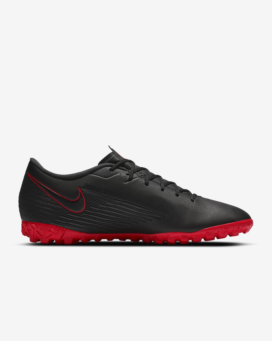 Nike Mercurial Vapor 13 Academy TF Turf Soccer Shoes - Black/Dark Smoke Grey/Black