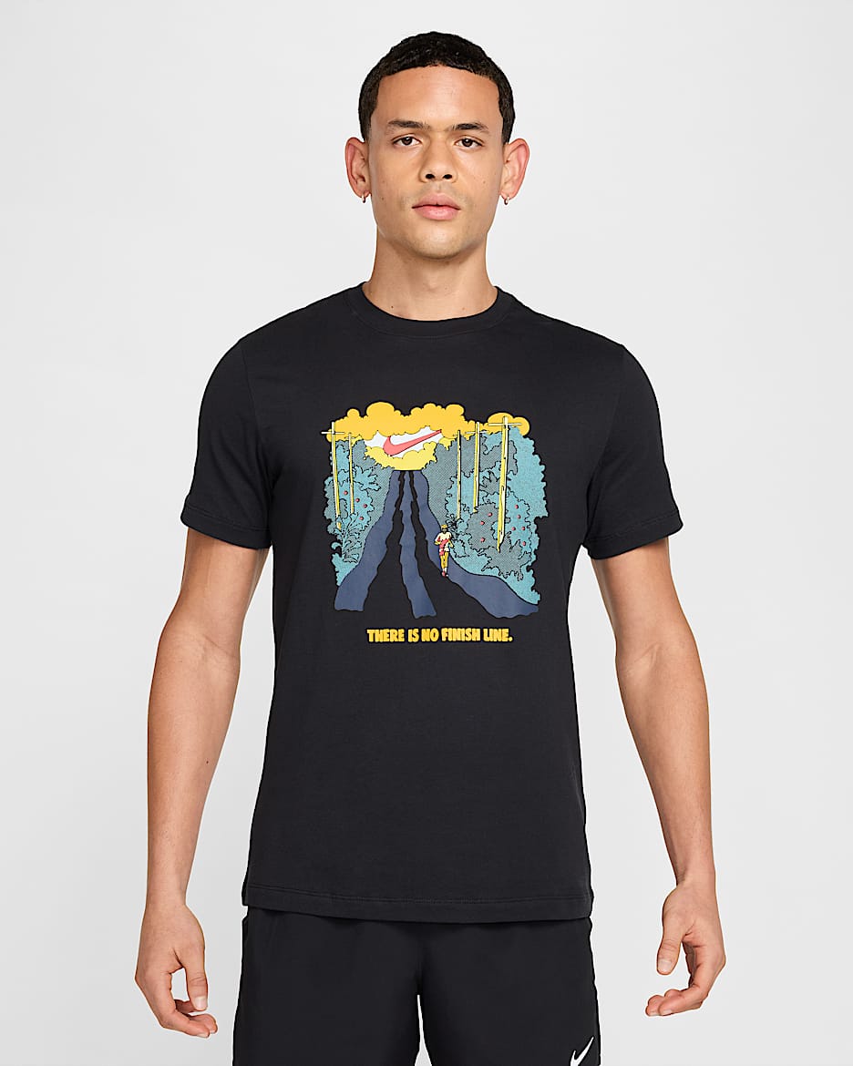 Nike Men's Running T-Shirt - Black