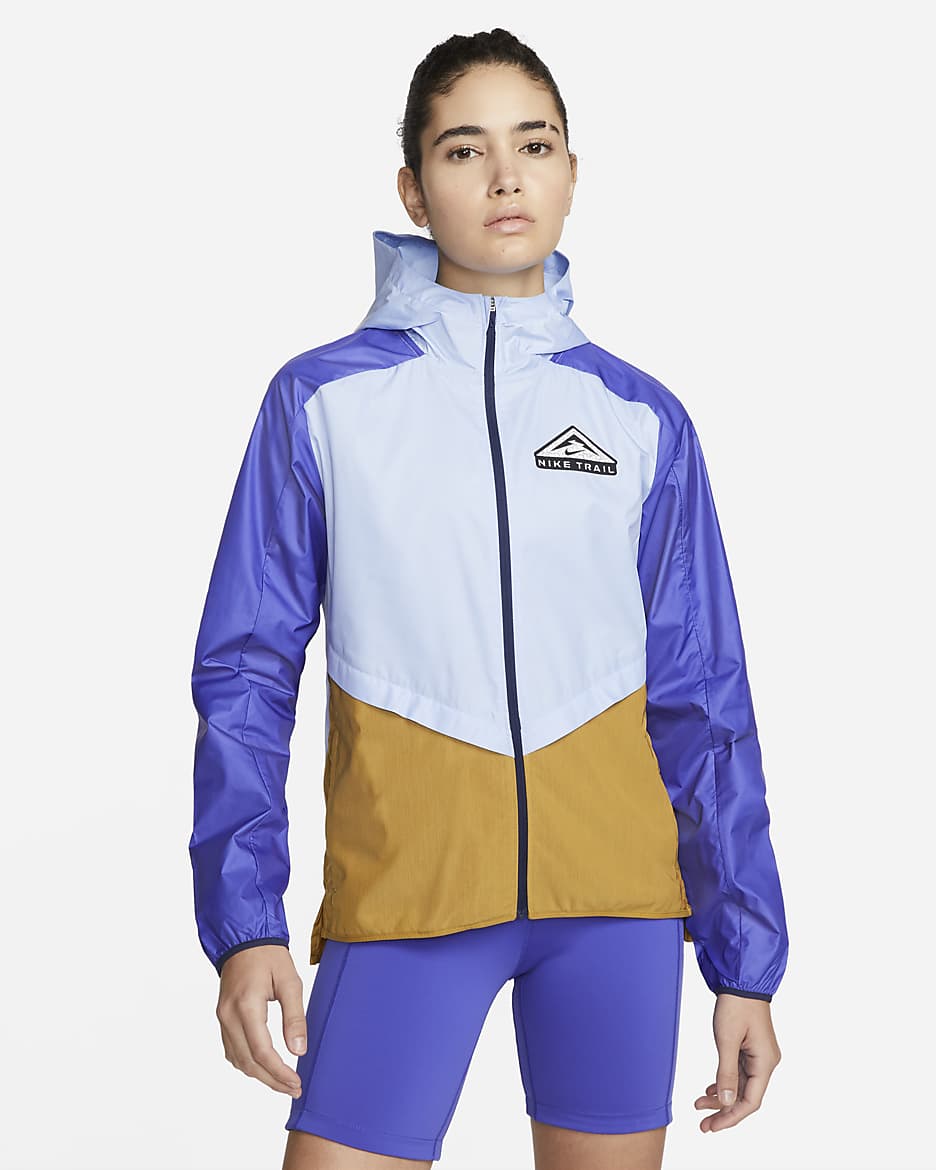 Nike Shield Women's Trail Running Jacket - Aluminium/Lapis/Midnight Navy/Black