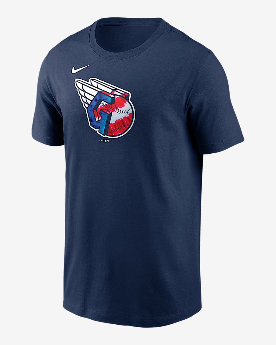Playera Nike de la MLB para hombre Cleveland Guardians Americana - Azul marino