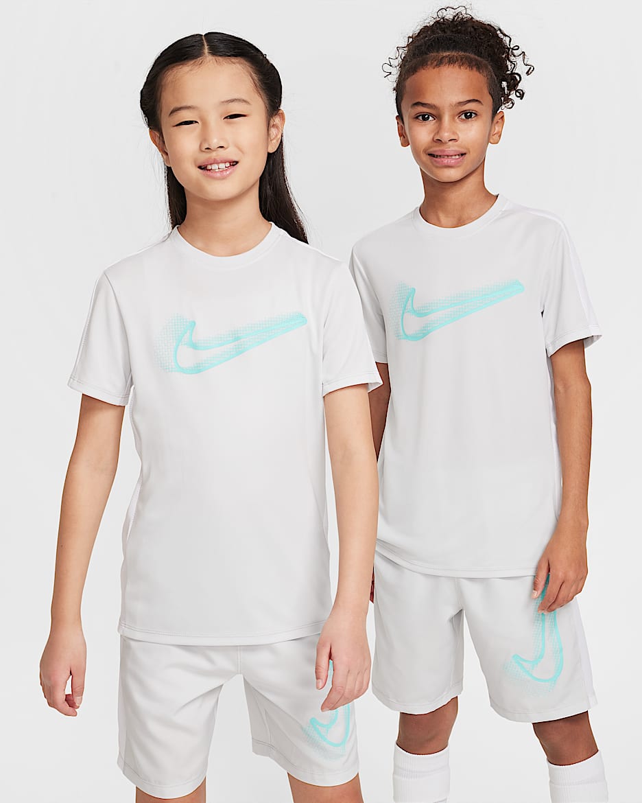 Nike Academy Dri-FIT fotballtrøye til store barn - Photon Dust/Hvit/Dynamic Turquoise