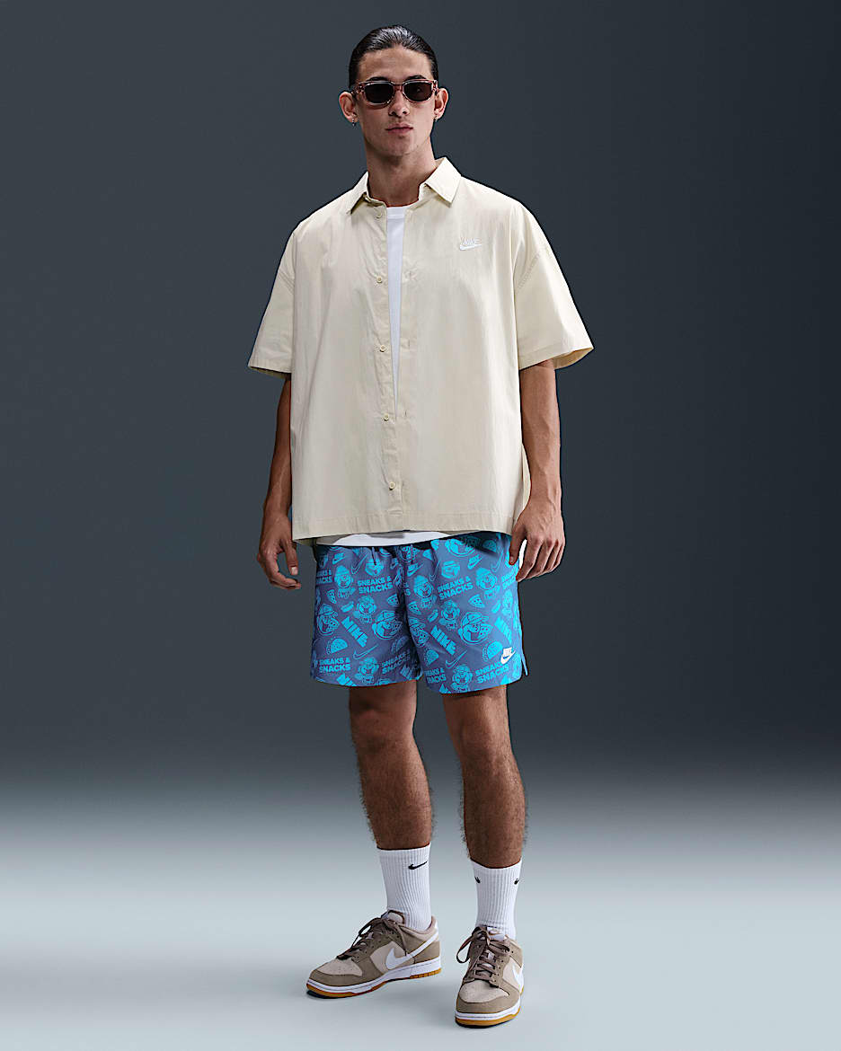 Nike Club Men's Flow Shorts - Blue Beyond/Baltic Blue/White