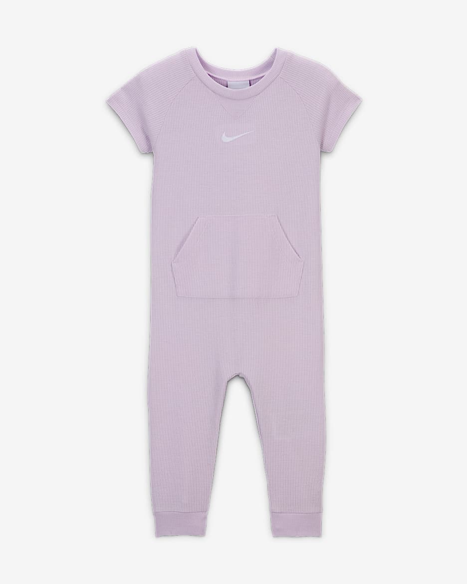 Nike Essentials Baby (0-9M) Short Sleeve Waffle Knit Coverall - Doll