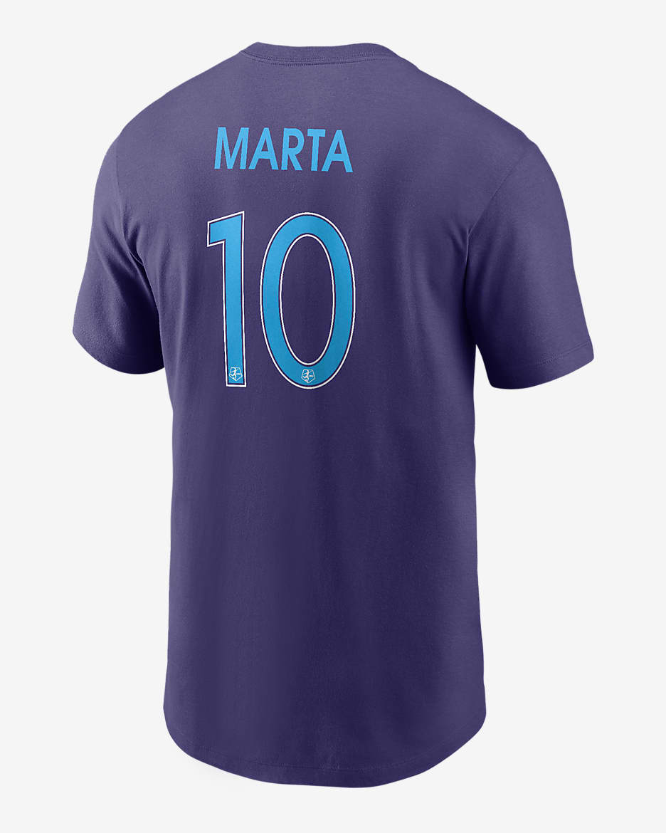 Playera Nike de la NWSL para hombre Marta Veira da Silvia Orlando Pride - Orquídea nuevo