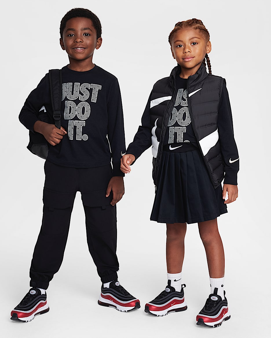 Nike Shine Little Kids' Long Sleeve T-Shirt - Black