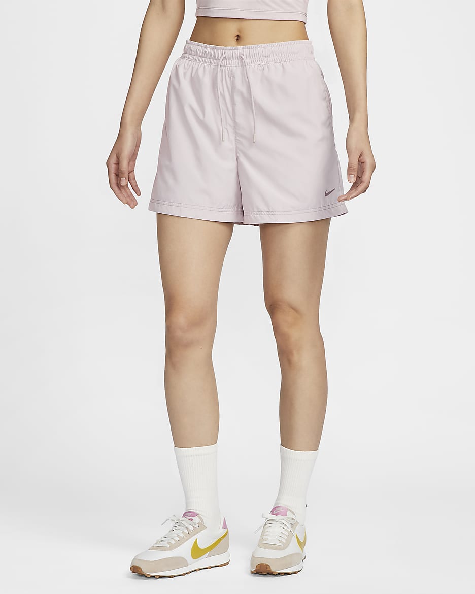 Nike Sportswear Classic Wovens Women's Mid-Rise Shorts - Platinum Violet/Light Violet Ore/Taupe Grey