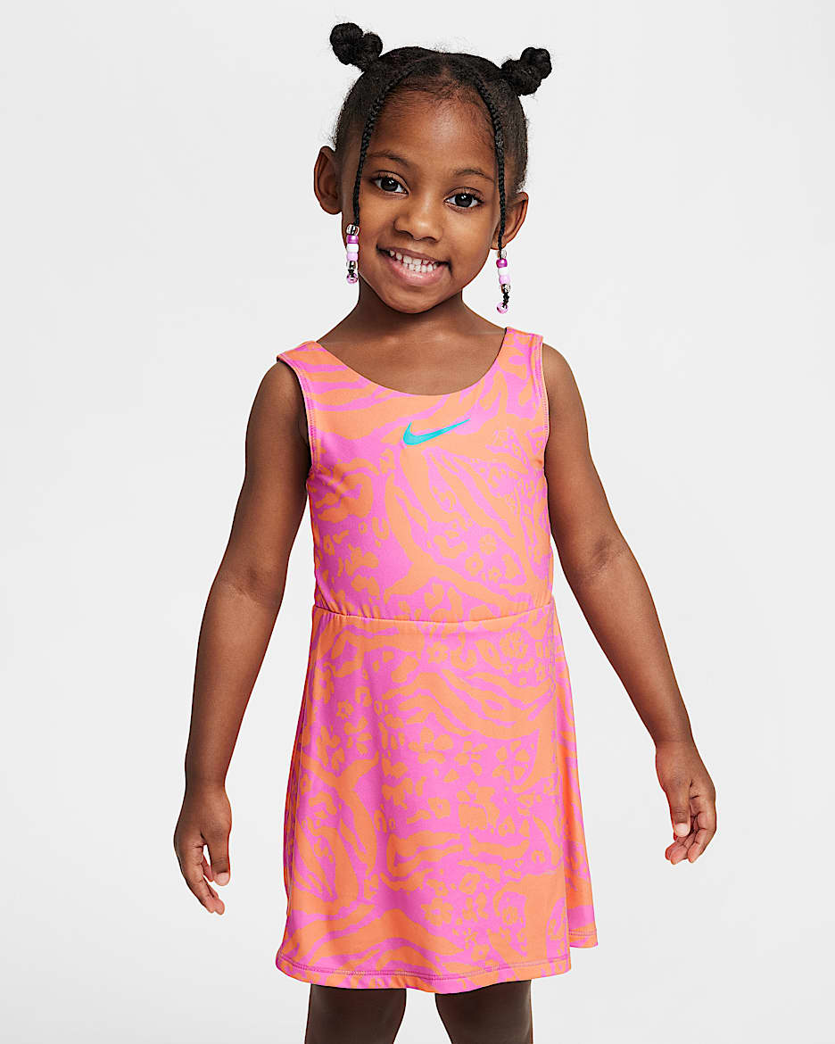 Nike Dri-FIT Toddler Wild Flower Fashion Dress - Playful Pink