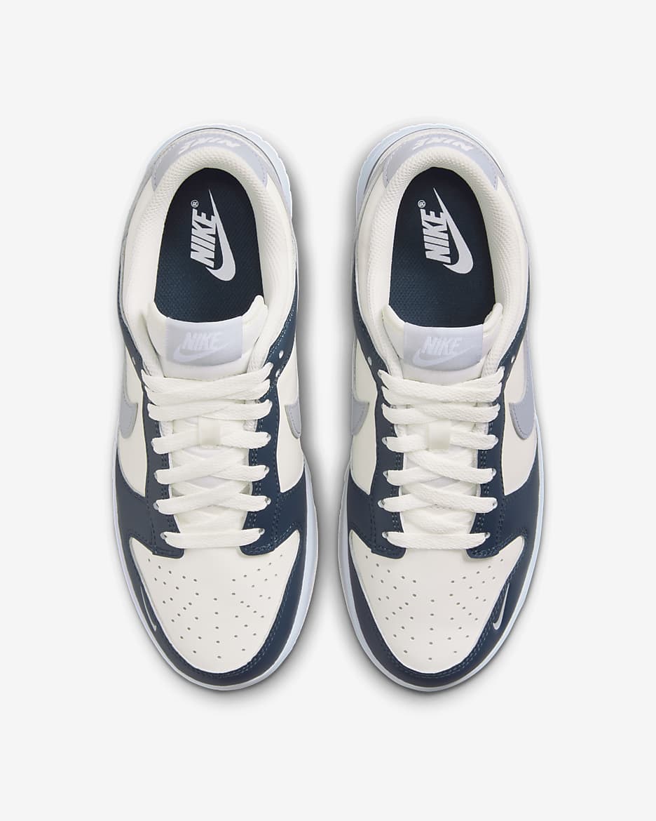 Buty damskie Nike Dunk Low - Sail/Biel/Armory Navy/Wolf Grey