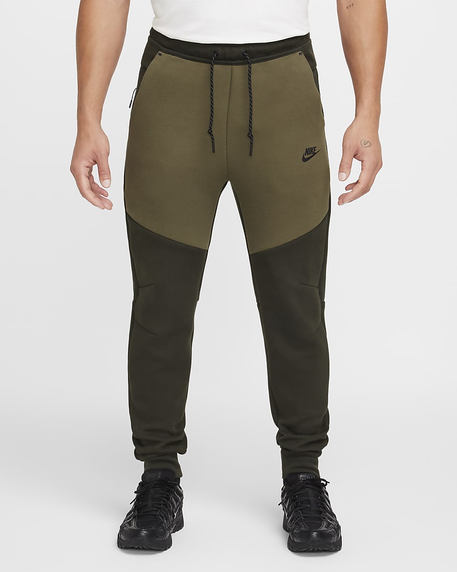 Nike Tech Men's Fleece Joggers - Sequoia/Medium Olive/Black