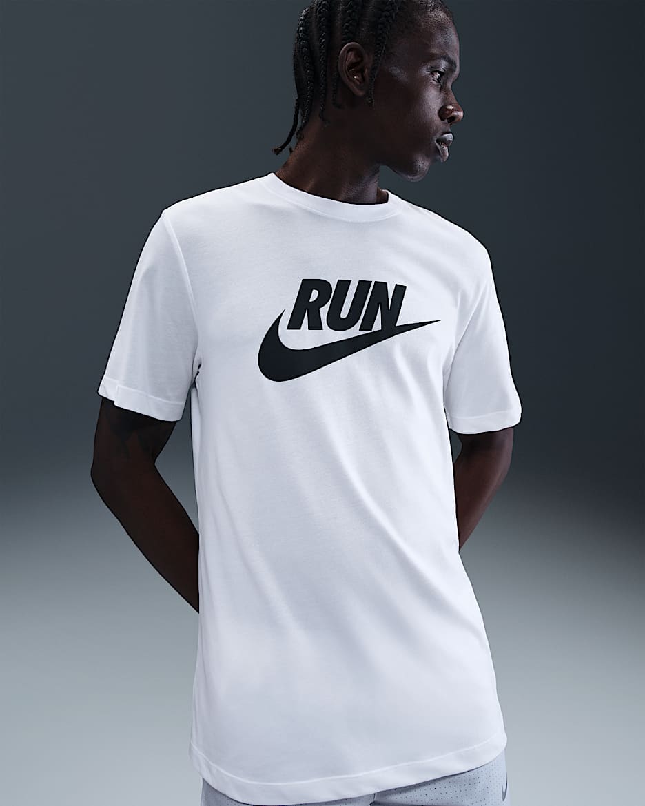 Nike Men's Dri-FIT Running T-Shirt - White