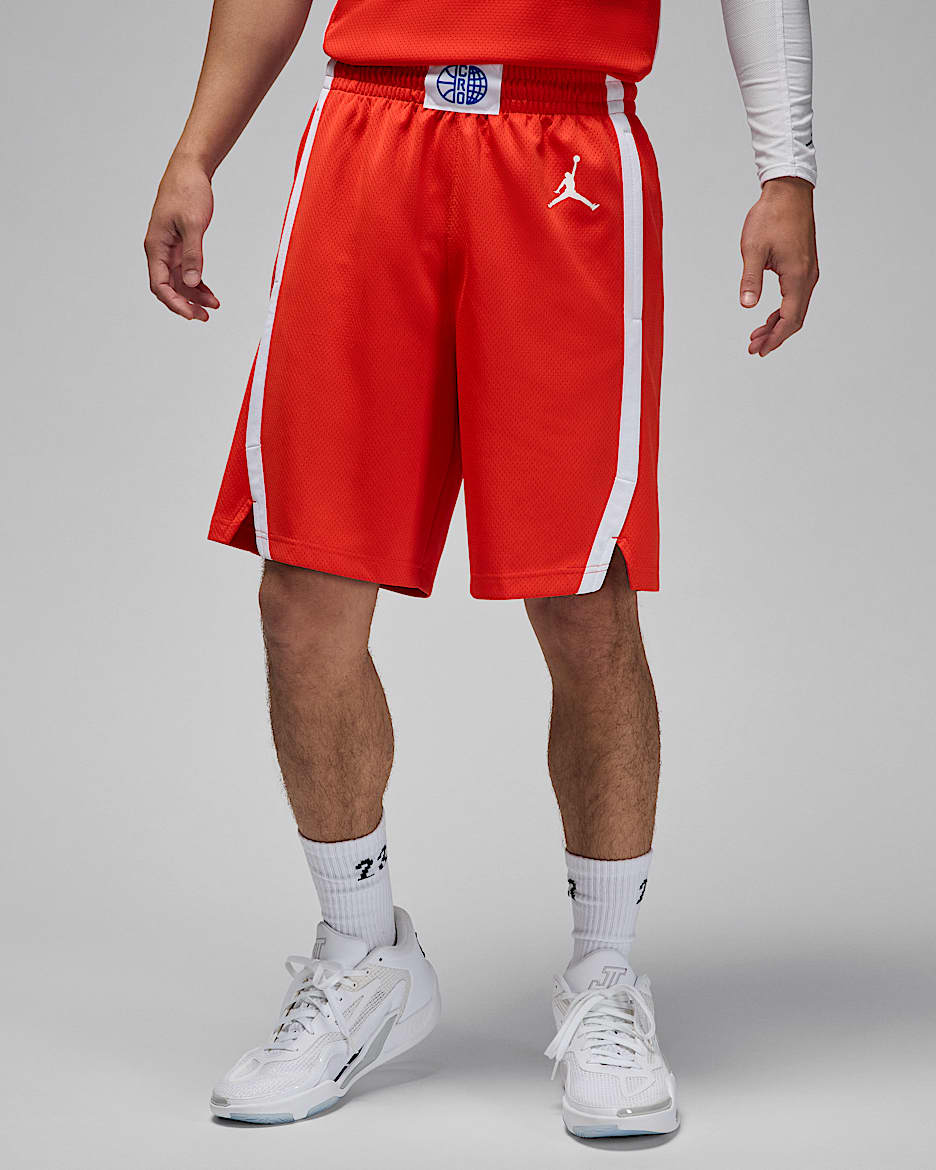 Kroatien Limited Road Nike Basketballshorts (Herren) - Chile Red/Weiß