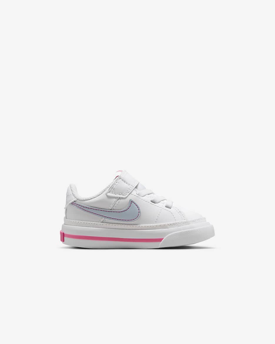 NikeCourt Legacy Baby/Toddler Shoes - White/Pinksicle/Light Armoury Blue