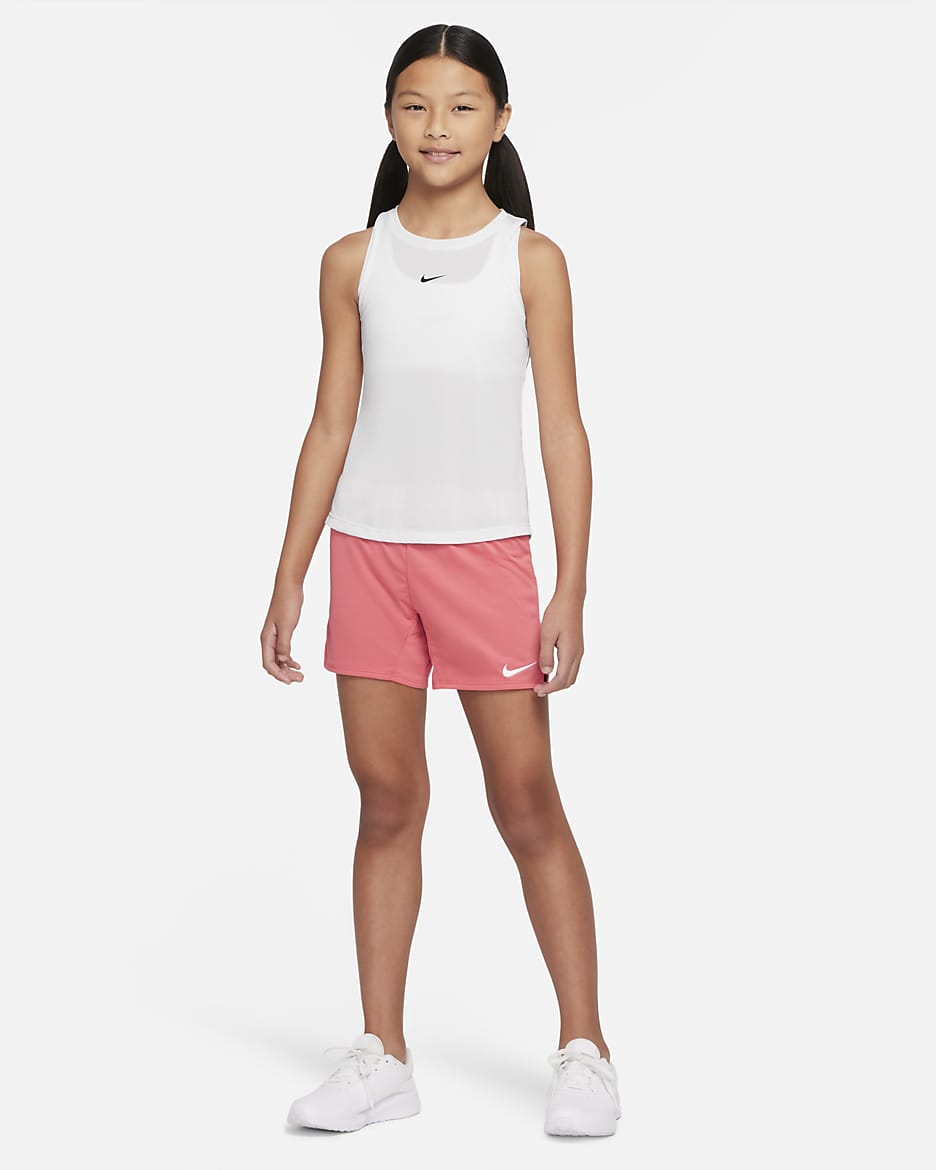 Nike Dri-FIT Trophy Older Kids' (Girls') 15cm (approx.) Training Shorts - Pink Salt/Pink Salt/White