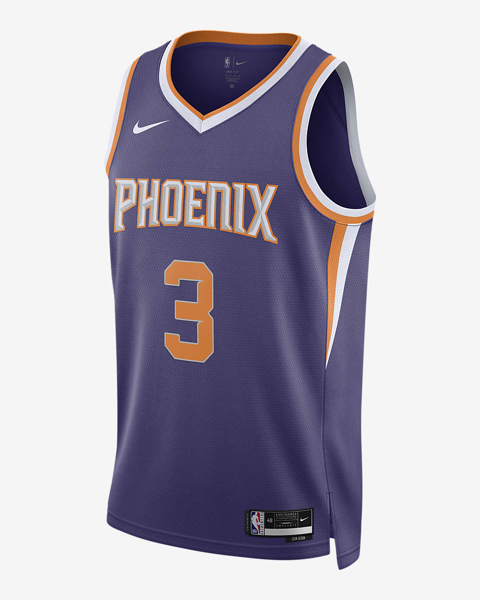 Jersey Nike Dri-FIT de la NBA Swingman para hombre Phoenix Suns Icon Edition 2022/23 - Orquídea nuevo