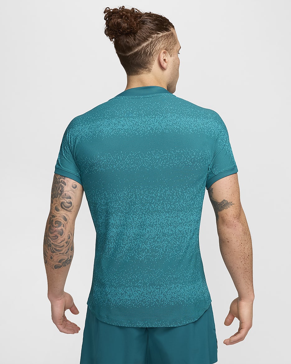 Męska koszulka tenisowa z krótkim rękawem Dri-FIT ADV Rafa - Geode Teal/Volt