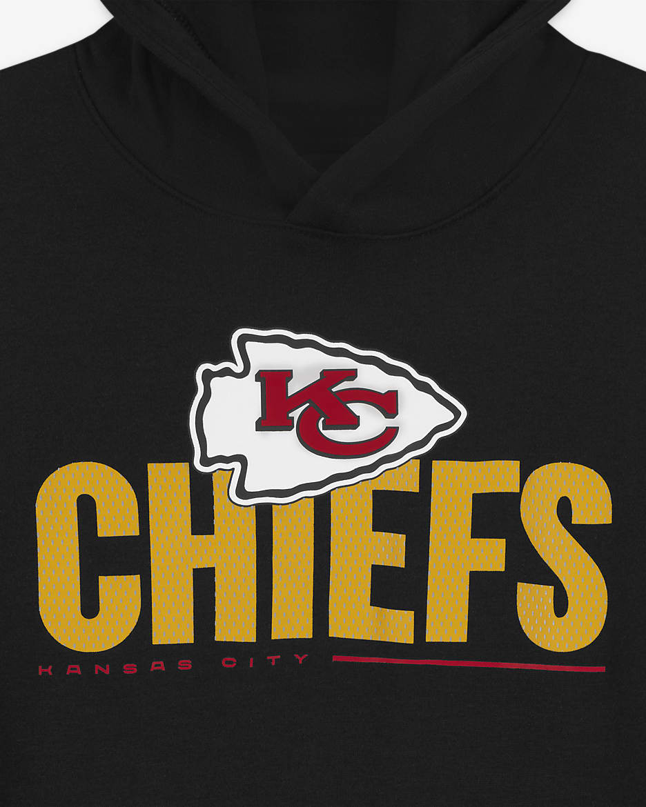 Nike (NFL Kansas City Chiefs) Older Kids' Pullover Hoodie - Black