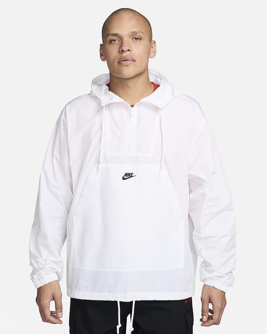Nike Club Men's Marina Anorak - White/Black