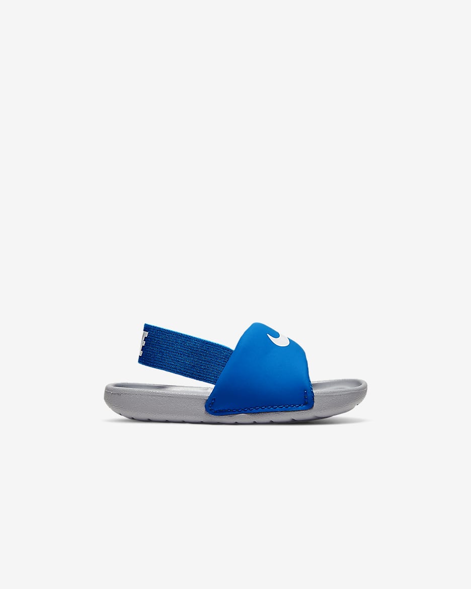 Nike Kawa Baby & Toddler Slides - Hyper Cobalt/Wolf Grey/White