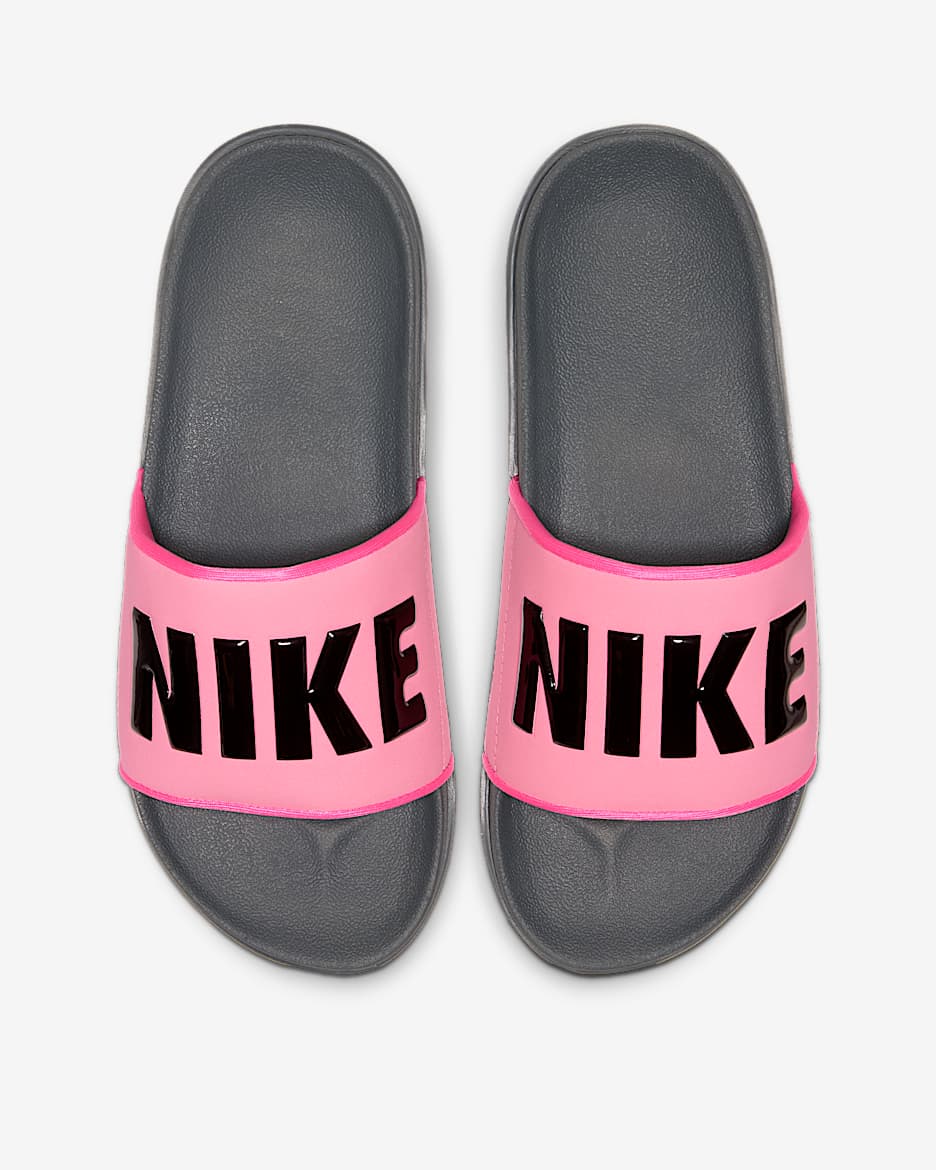 Dámské pantofle Nike Offcourt - Pink Blast/Dark Grey/Černá