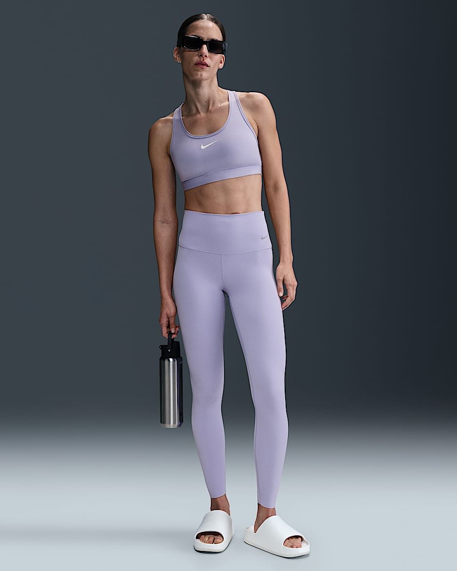 Nike Zenvy Women's Gentle-Support High-Waisted Full-Length Leggings - Lilac Ice/Black